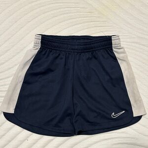 Nike Women's Dark Blue and Light Gray Athletic Shorts